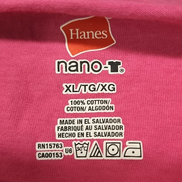 Hanes bright pink hand sewn Mackey mouse cupcake accent size XL - Picture 4 of 4